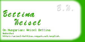 bettina weisel business card